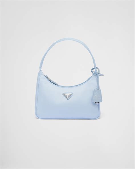 prada blue briefcase|Prada nylon pouch bag.